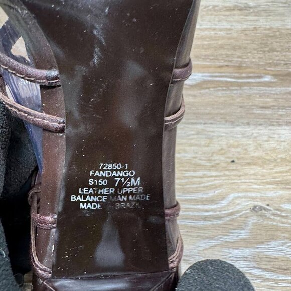 Carlos Fandango Strappy Open Toe Brown Sandals Women's Size 7.5 - Picture 6 of 7